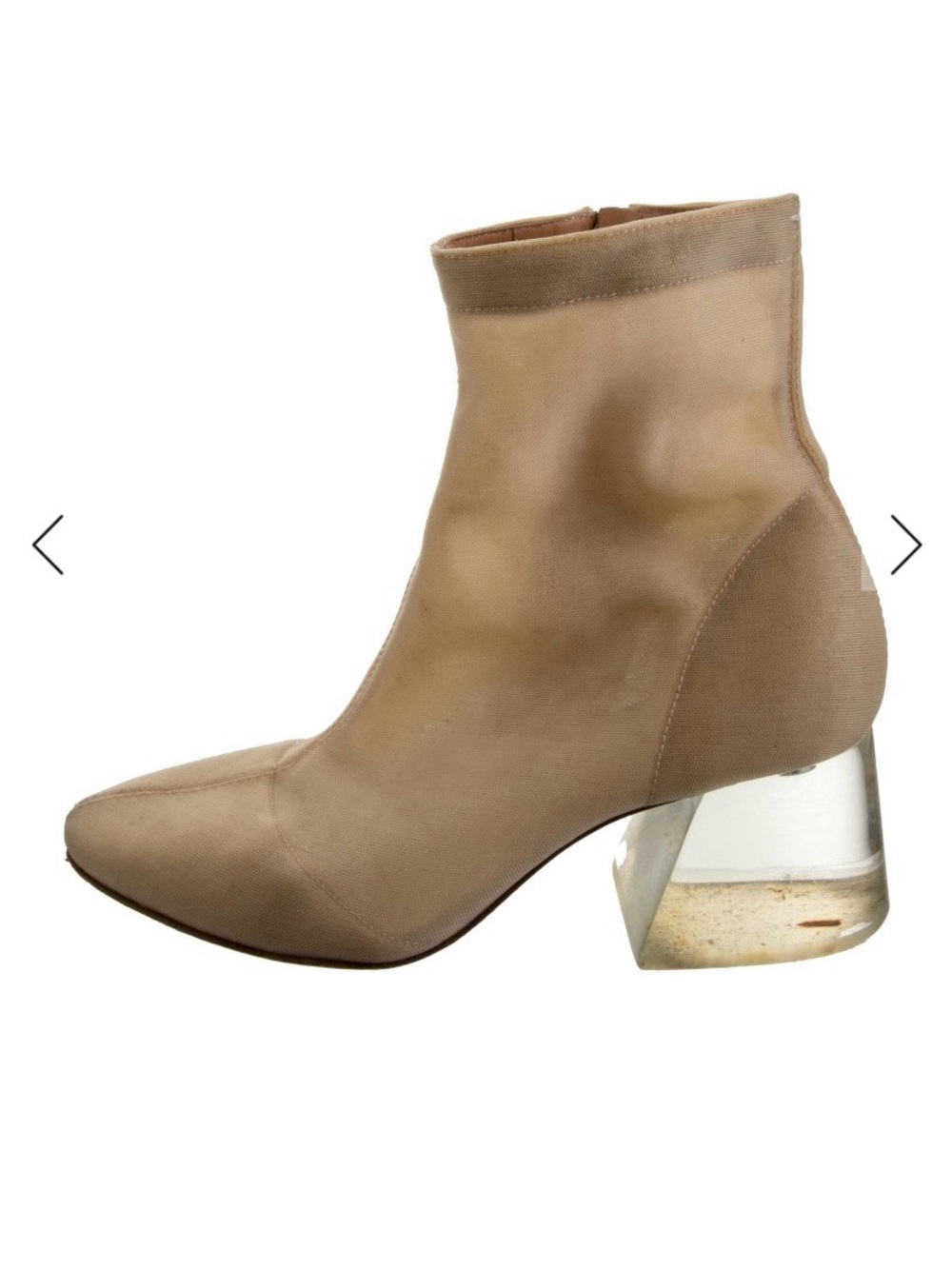 Maison Margiela nude mesh ankle boots